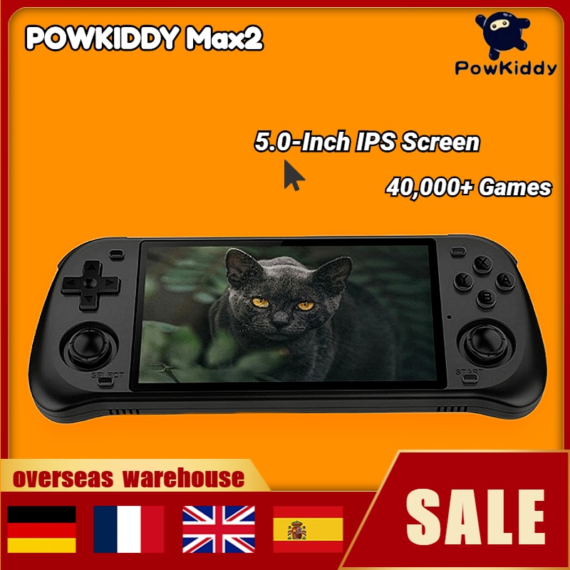 New2023 POWKIDDY10 Max2 Ʈ  ҽ ý RGB10 40,000 +  3D Ŀ max2 HD ڵ  ܼ, 5.0 ġ IPS ũ